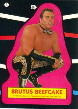 1985 O-Pee-Chee WWF Pro Wrestling Stars - Stickers #3 Brutus the Barber Beefcake Front