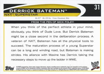 2012 Topps WWE #31 Derrick Bateman  Back
