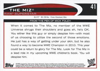 2012 Topps WWE #41 The Miz  Back