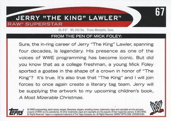 2012 Topps WWE #67 Jerry Lawler  Back