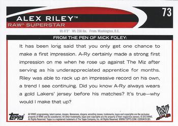 2012 Topps WWE #73 Alex Riley  Back