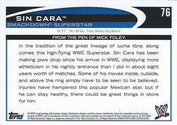 2012 Topps WWE #76 Sin Cara  Back
