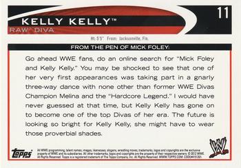 2012 Topps WWE - Blue #11 Kelly Kelly  Back
