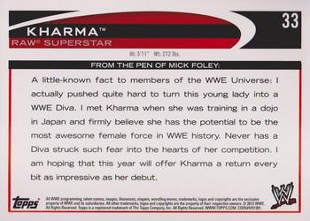 2012 Topps WWE - Blue #33 Kharma  Back