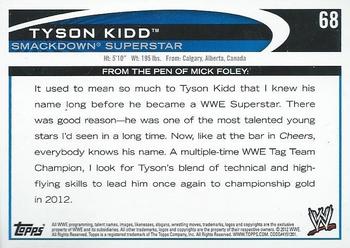 2012 Topps WWE - Blue #68 Tyson Kidd  Back