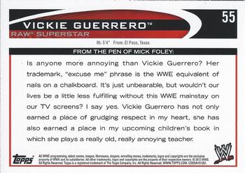 2012 Topps WWE - Blue #55 Vickie Guerrero  Back
