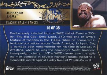 2012 Topps WWE - Classic Hall of Famers #10 Junkyard Dog  Back
