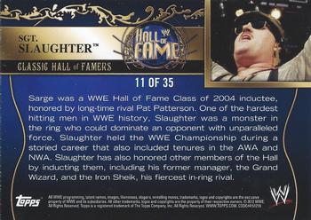 2012 Topps WWE - Classic Hall of Famers #11 Sgt. Slaughter  Back