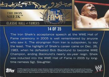 2012 Topps WWE - Classic Hall of Famers #14 The Iron Sheik  Back