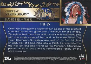 2012 Topps WWE - Classic Hall of Famers #1 Chief Jay Strongbow  Back