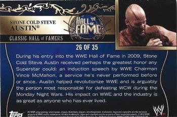 2012 Topps WWE - Classic Hall of Famers #26 Stone Cold Steve Austin  Back