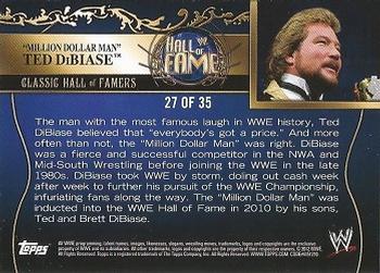 2012 Topps WWE - Classic Hall of Famers #27 Ted DiBiase  Back
