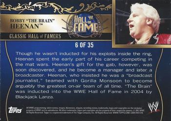 2012 Topps WWE - Classic Hall of Famers #6 Bobby The Brain Heenan  Back