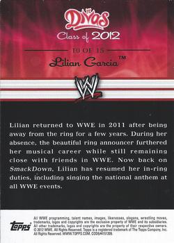 2012 Topps WWE - Divas Class of 2012 #10 Lilian Garcia  Back