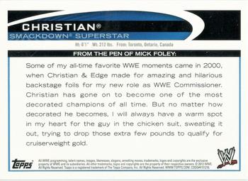 2012 Topps WWE - Shirt Relics #NNO Christian Back