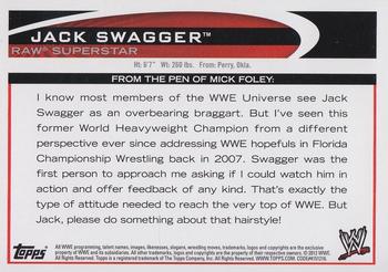 2012 Topps WWE - Shirt Relics #NNO Jack Swagger Back