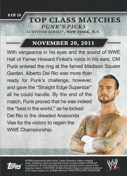 2012 Topps WWE - Top Class Matches Punk's Picks #8 CM Punk Reclaims the WWE Championship  Back