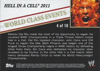 2012 Topps WWE - World Class Events #4 Hell in a Cell 2011  Back