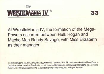 1990 Classic WWF The History of Wrestlemania #33 Hulk Hogan / 