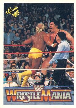 1990 Classic WWF The History of Wrestlemania #39 Hulk Hogan / Andre the Giant Front