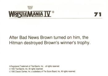 1990 Classic WWF The History of Wrestlemania #71 Bret 