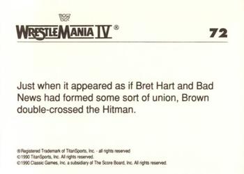1990 Classic WWF The History of Wrestlemania #72 Bret 