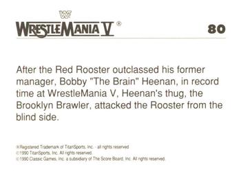 1990 Classic WWF The History of Wrestlemania #80 Brooklyn Brawler Back