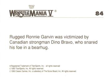 1990 Classic WWF The History of Wrestlemania #84 Dino Bravo / Ronnie Garvin Back
