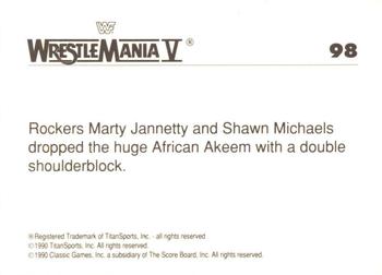 1990 Classic WWF The History of Wrestlemania #98 The Rockers / Akeem Back