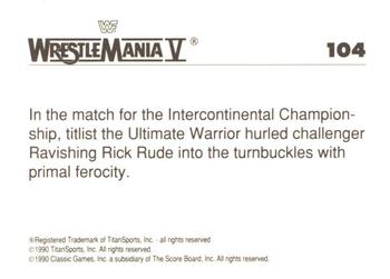 1990 Classic WWF The History of Wrestlemania #104 