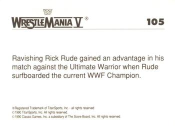 1990 Classic WWF The History of Wrestlemania #105 