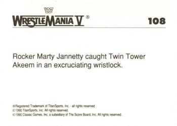 1990 Classic WWF The History of Wrestlemania #108 Marty Jannetty / Akeem Back
