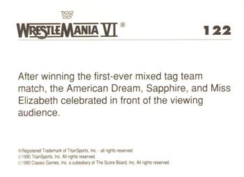 1990 Classic WWF The History of Wrestlemania #122 Dusty Rhodes / Sapphire / Miss Elizabeth Back