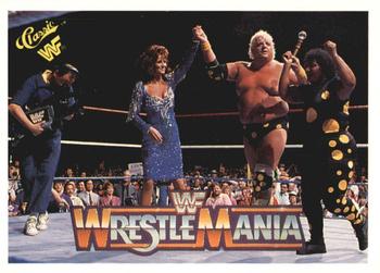 1990 Classic WWF The History of Wrestlemania #122 Dusty Rhodes / Sapphire / Miss Elizabeth Front
