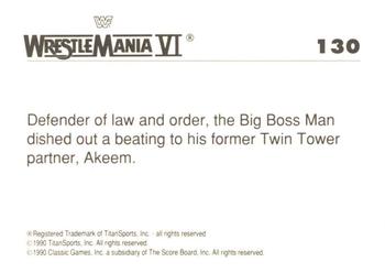 1990 Classic WWF The History of Wrestlemania #130 Big Boss Man / Akeem Back