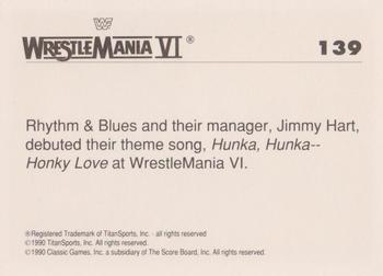 1990 Classic WWF The History of Wrestlemania #139 Rhythm & Blues Back