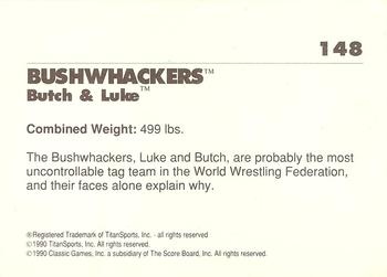 1990 Classic WWF The History of Wrestlemania #148 Bushwhackers Back