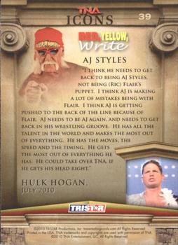 2010 TriStar TNA Icons #39 A.J. Styles Back