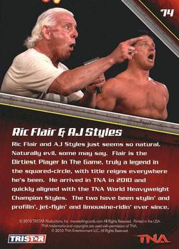 2010 TriStar TNA New Era #74 Ric Flair & AJ Styles Back