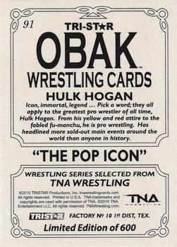 2010 TriStar TNA New Era #91 Hulk Hogan Back