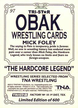 2010 TriStar TNA New Era #97 Mick Foley Back