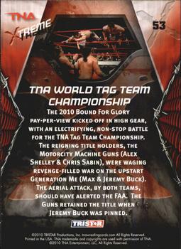2010 TriStar TNA Xtreme #53 TNA World Tag Team Championship Back