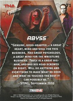 2010 TriStar TNA Xtreme #71 Abyss Back