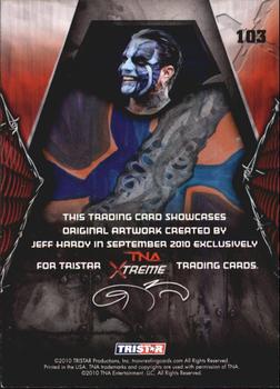 2010 TriStar TNA Xtreme #103 Jeff Hardy Original Art Collection Back