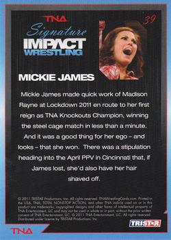 2011 TriStar Signature Impact #39 Mickie James Back