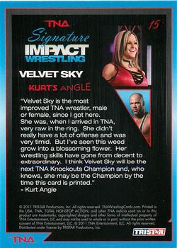 2011 TriStar Signature Impact #15 Kurt's Angle: Velvet Sky Back