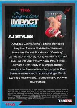 2011 TriStar Signature Impact #24 A.J. Styles Back