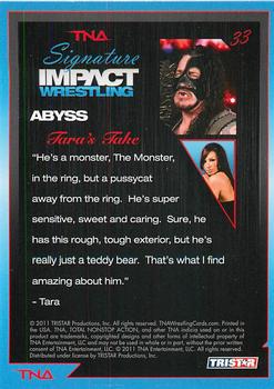 2011 TriStar Signature Impact #33 Tara's Take: Abyss Back