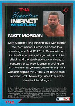 2011 TriStar Signature Impact #43 Matt Morgan Back