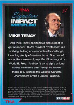 2011 TriStar Signature Impact #51 Mike Tenay Back